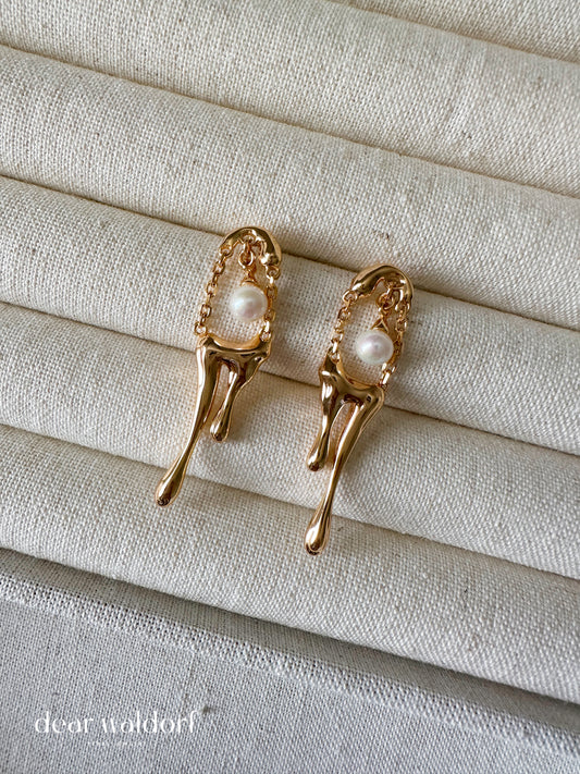 Drip Drop Freshwater Pearl Earrings
