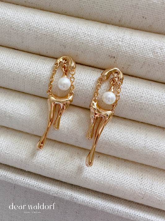 Drip Drop Freshwater Pearl Earrings